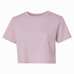 Solid Crop Top T-Shirt Cotton Jersey Baby Tee for Mother and Daughter
