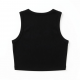 Cropped Solid T-shirt Tank Top Seamless Streetwear Stretch Rib Knit Sleeveless Casual Tank Top Reorder rate