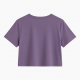 Solid Color Crop Top Casual Short Fashion Sports Wear Short-sleeved T-shirt