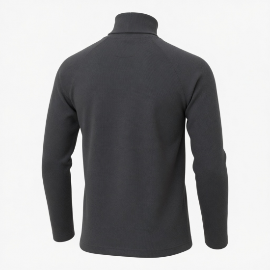 Slim-Fit Daily Wear Pullover Tops Thermal Solid Color High Collar Long Sleeve Sweater Pure Cotton T-shirt