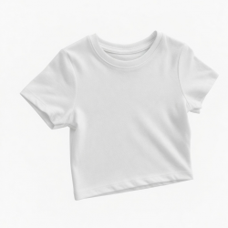 Basic Blanks White Tshirts Cotton T-Shirt T Shirt Baby Tees Crop Tops for