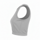 Cropped Tank Top High Waist Slim Fit Breathable Formal Vest with Elastic Short Sleeveless Bottom Casual Style
