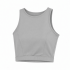 Cropped Tank Top High Waist Slim Fit Breathable Formal Vest with Elastic Short Sleeveless Bottom Casual Style