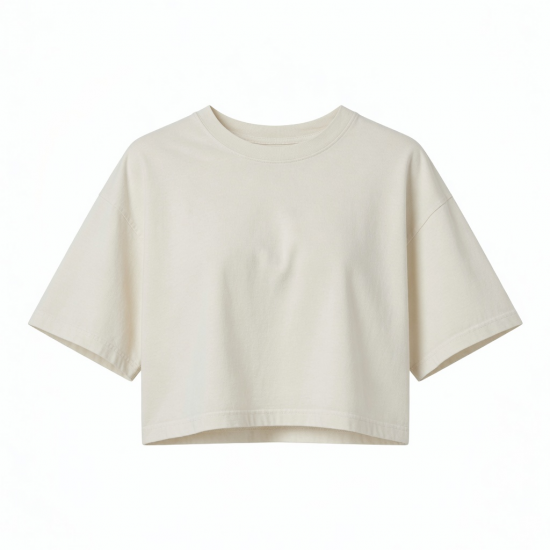 Crop Top Oversized Short T Shirts Design Crop Half Sleeve Drop Shoulder T-shirts Crop Tops