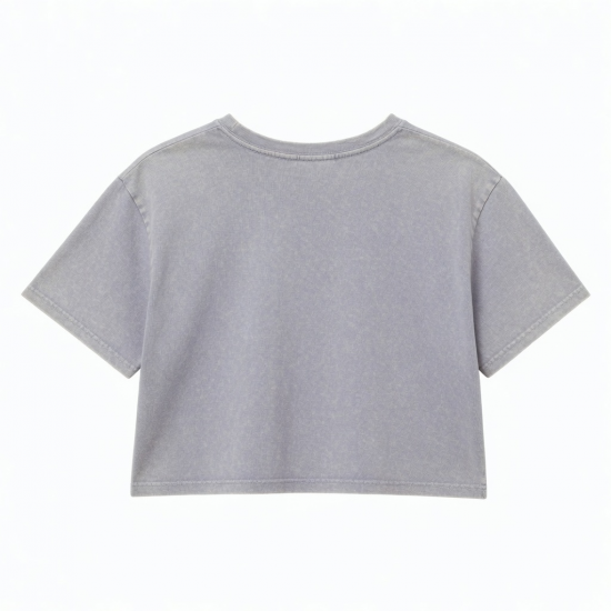 Acid Wash Vintage Cut Cotton T-shirt Crop Top Hot Sexy Girl T-shirts Tee Cropped T-shirt Streetwear Lower