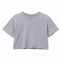 Acid Wash Vintage Cut Cotton T-shirt Crop Top Hot Sexy Girl T-shirts Tee Cropped T-shirt Streetwear Lower