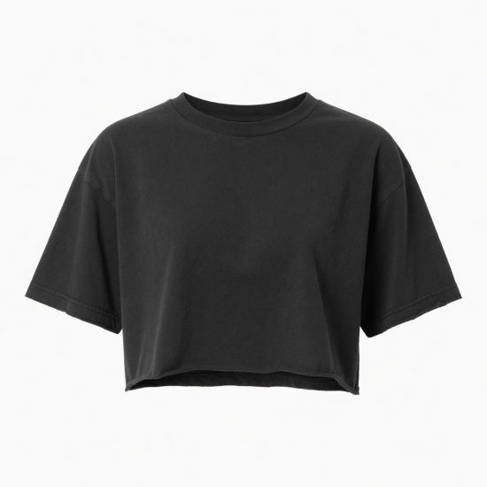 Tee T-Shirt Cropped Screen Print Blank Hip Hop Tshirt Crop Top