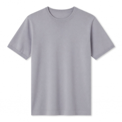 Byval Direct Knitted Regular Summer Short Sleeve O Neck t Shirts Breathable Soft Tops for