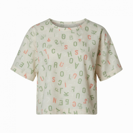G02720C Summer Letter Print Tops