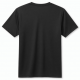 Deep V-Neck T-Shirt Polyester Quick Dry Summer Tops with Breathable Feature Solid Black Pattern180-day