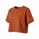 Design Solid Crop Top Short-sleeved Cotton Loose Fit Boxy Tee Spice Girl High Waist T-shirt
