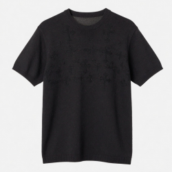Y2K Vintage Streetwear Regular Fit Knitted Eco-Friendly Breathable Summer T-Shirt for Crew Neck Dark Gothic